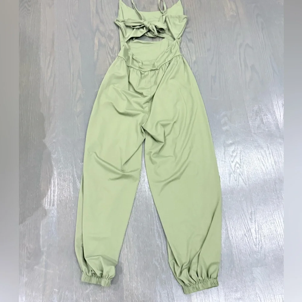 Cutout Strapless Jumpsuit in Light Green - Picture 5 of 8
